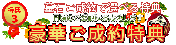 選べる豪華ご成約特典